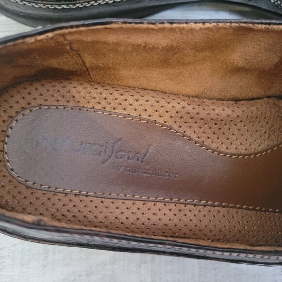 Natural Soul By Naturalizer Womens Brown Crocodile Pattern Slip-On Shoes Size 9W - Picture 4 of 6